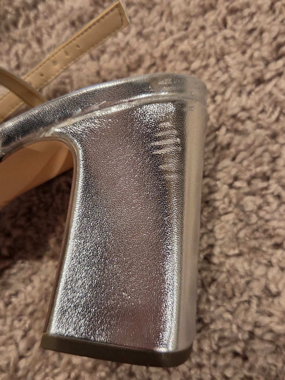 I. Miller Silver Crystal Block Heels - Picture 8 of 11